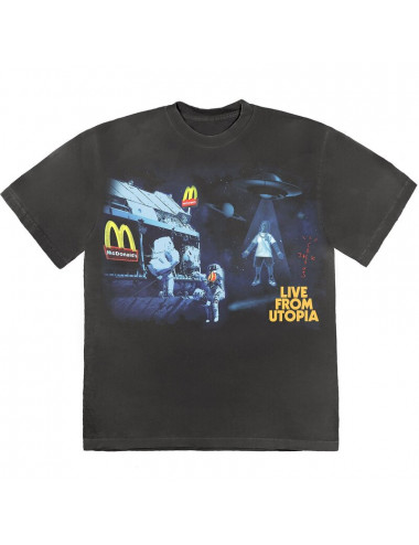 Travis Scott x McDonald's Live From Utopia T-shirt Black