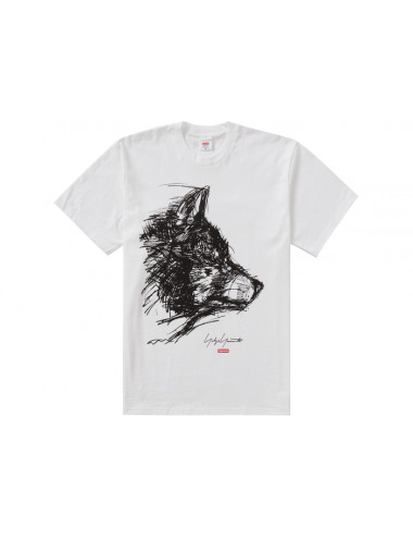 Supreme Yohji Yamamoto Scribble Wolf Tee White
